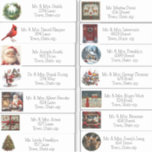 Christmas Personalised Mailing Stickers<br><div class="desc">Pretty address labels that you customise with each address for your holiday mailing. Different  Holiday image on each sticker.  There are birds,  deer,  Santa Claus,  Christmas tree,  winter country cottage,  wrapped gift,  wreath and more.  Personalise with your family and friends addresses.</div>