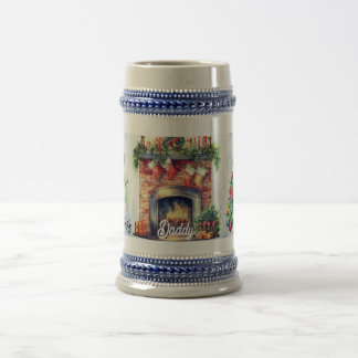 Christmas personalised name beer stein