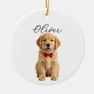 Christmas Personalised Pet Photo Ceramic ornament