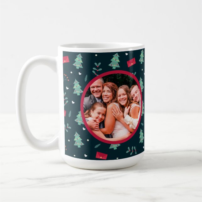 Christmas personalised photo  coffee mug (Left)