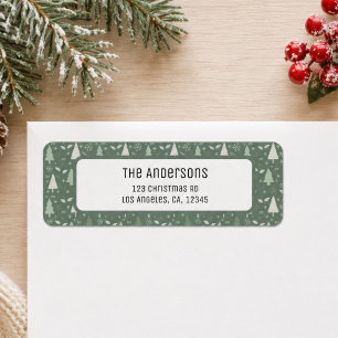Christmas Personalised Sage Green Return Address