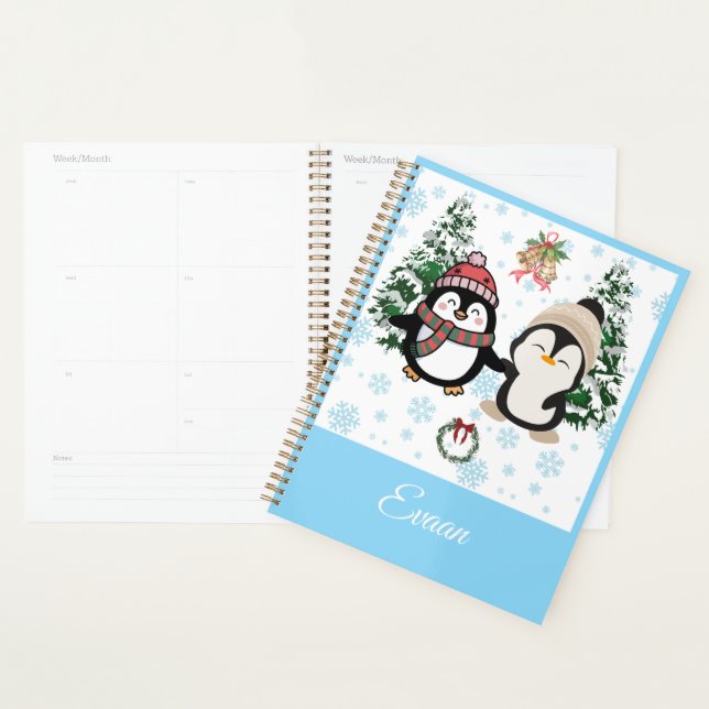  Christmas Personalised Spiral Notebook Planner (Display)