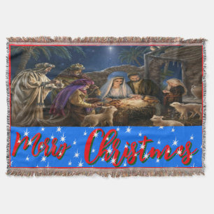christmas, personalised,Throw, Fleece & Sherpa  Th Throw Blanket