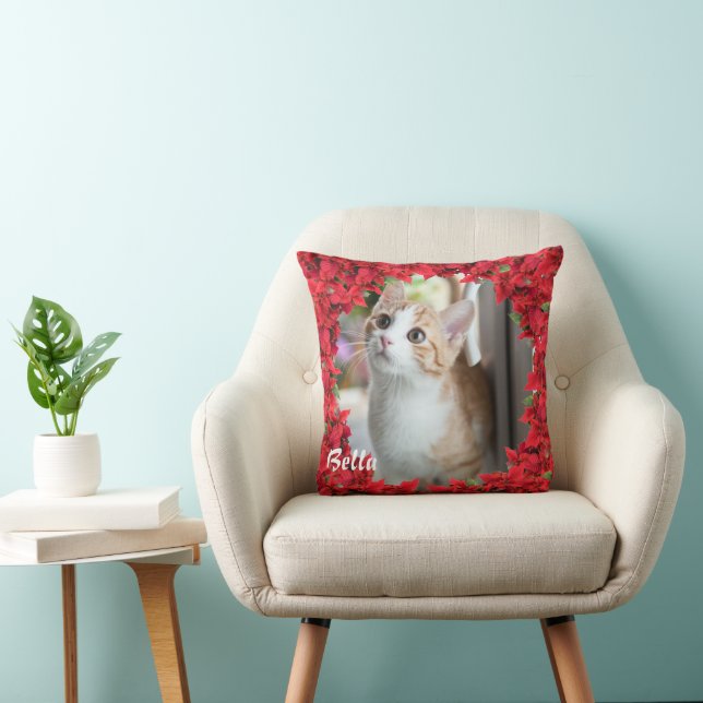 Christmas Personalized Pet Name/ Photo Cushion (Chair)