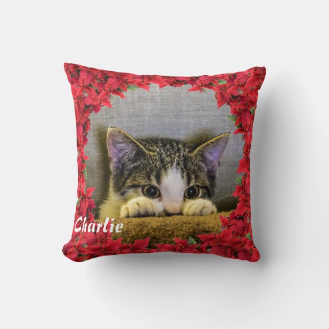 Christmas Personalized Pet Name/ Photo Cushion (Front)