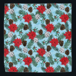 Christmas Pet Bandanna<br><div class="desc">Dress up your fur-baby for Christmas with my Poinsettia and Pinecone Bandanna</div>