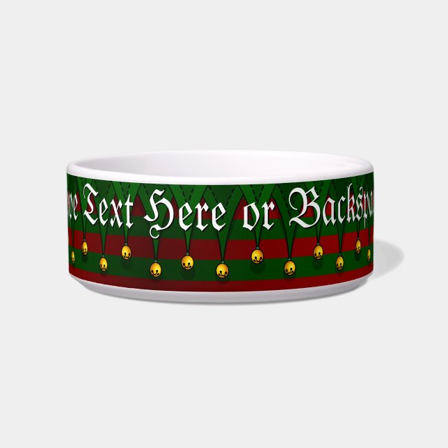 Christmas Pet Bowls Personalised Holiday Dog Bowl (Front)