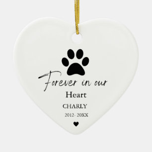 Christmas Pet Cat Dog Memorial name Ceramic Tree Decoration