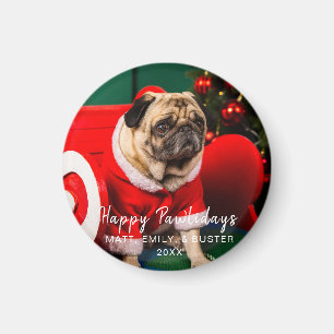 Christmas Pet Dog Puppy Photo Happy Pawlidays Fami Magnet
