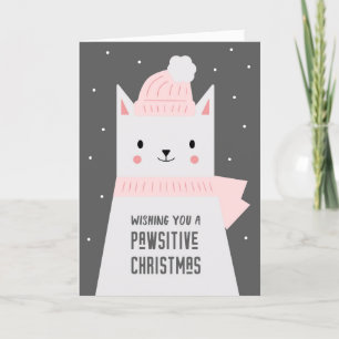 Christmas Pet Pun, Cute Cat Holiday Card
