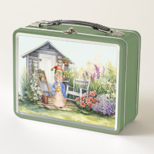 Christmas Peter the Rabbit Garden Shed Metal Lunch Box