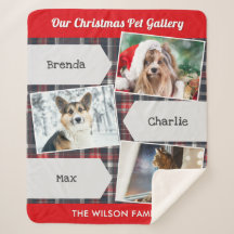 Christmas Pets 3 Photo Gallery Tartan Personalised