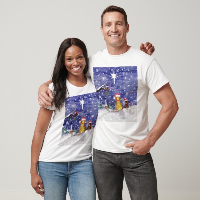 Christmas Pets - art T-Shirt (Unisex)