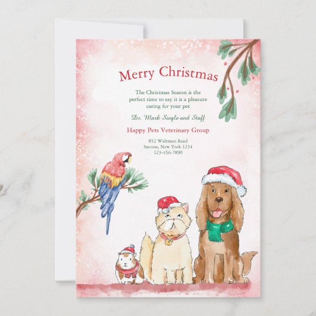 Christmas Pets Holiday Card (Front)
