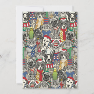 christmas pets holiday card