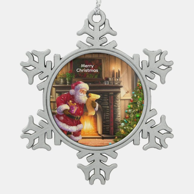 Christmas Pewter Ornament (Front)