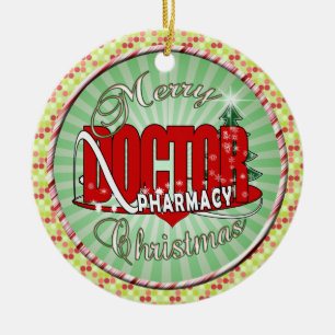 CHRISTMAS PHARMACY DOCTOR CERAMIC TREE DECORATION