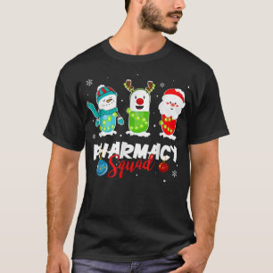 Christmas Pharmacy Squad With Santa Reindeer Snow  T-Shirt