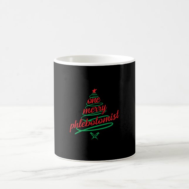 Christmas Phlebotomist, phlebotomy, lab Coffee Mug (Center)