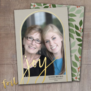 Christmas Photo Arch Vertical - Botanical JOY