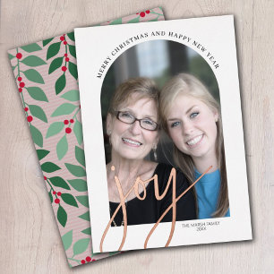 Christmas Photo Arch Vertical - JOY Rose Gold