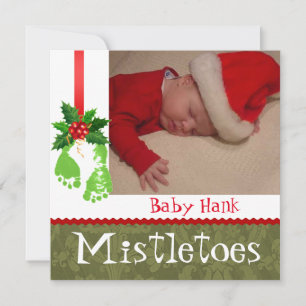 Christmas Photo Baby Announcements