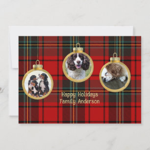 Christmas Photo Baubles Merry Blessing Hope Invitation