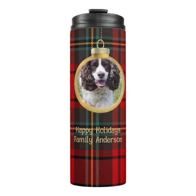 Christmas Photo Baubles Merry Blessing Hope Thermal Tumbler (Front)