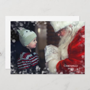 Christmas Photo  Bokeh Overlay Card 2 Sided
