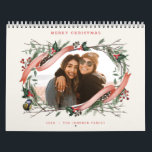 Christmas Photo Calendar<br><div class="desc">Original hand drawn winter branches, holly, photo frame; with full bleed photos on each page and back side.</div>