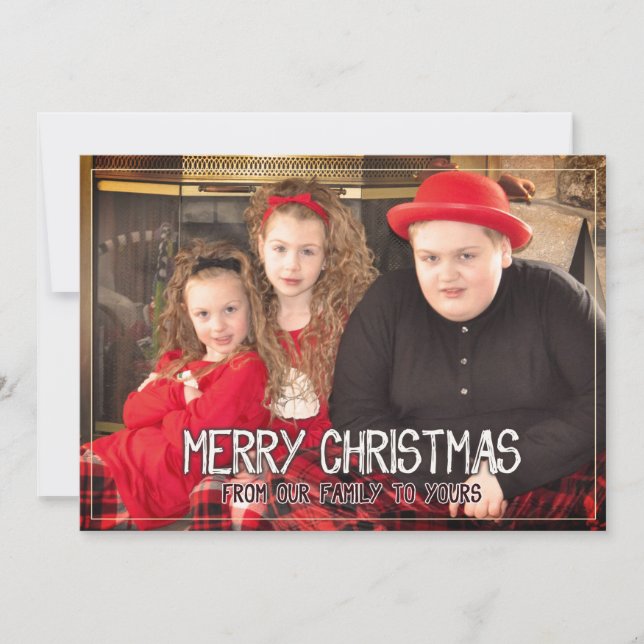 Christmas Photo Card - 4 photos Front & Back (Front)
