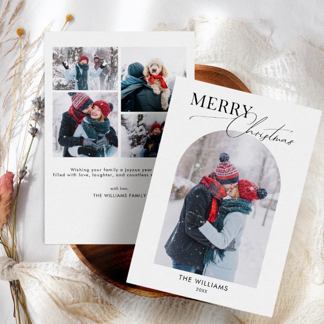 Christmas Photo Card Arched Photo Holiday Card (Creator Uploaded)