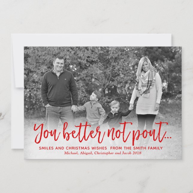 Christmas Photo Card, Holiday Card, Funny Card (Front)