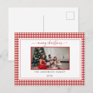 Christmas Photo Card Template, Horizontal Elegant 