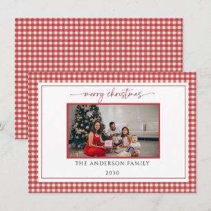 Christmas Photo Card Template, Horizontal Elegant