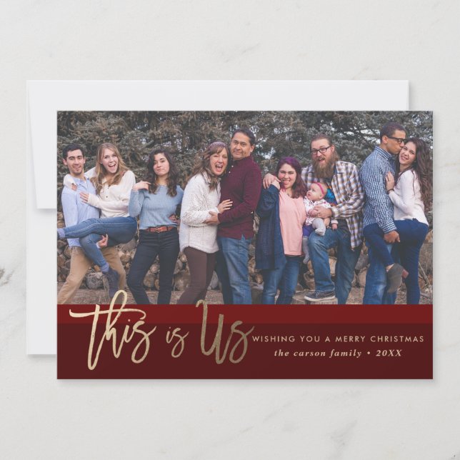 Christmas Photo Card *This Is Us* (Front)