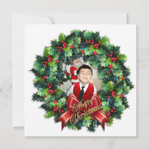 Christmas photo card traditional