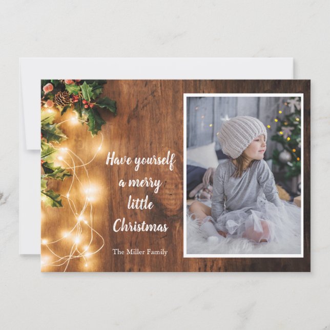 Christmas Photo card with lights (Front)