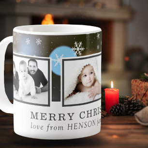Christmas Photo Collage Custom Family Holiday Coffee Mug