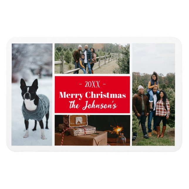 Christmas Photo Collage  Magnet (Horizontal)