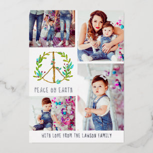 Christmas Photo Collage   Peace on Earth Holiday C