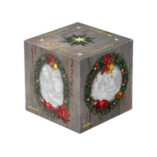 Christmas Photo Cube with 4 of Your Photos
