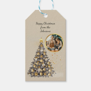 Christmas Photo Custom Gift Tags