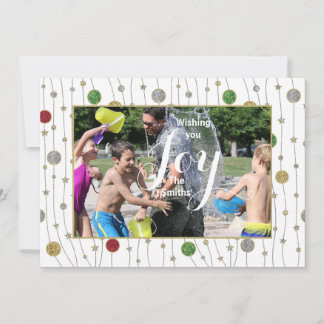 Christmas Photo Customise Card "Ornaments/Stars"