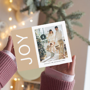 Christmas Photo Family Joy Holiday Postcard
