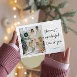 Christmas Photo Family | Wonderful Holiday Postcar<br><div class="desc">Send love and joy this season with The Most Wonderful Time of Year Christmas photo card. Featuring a clean modern design, handwritten-style typography, and space for your favorite family photo, this holiday card perfectly blends warmth, elegance, and personalization. Ideal for families who want a timeless yet stylish way to share...</div>
