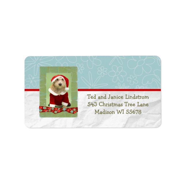 Christmas Photo Frame Custom Personalised Label (Front)