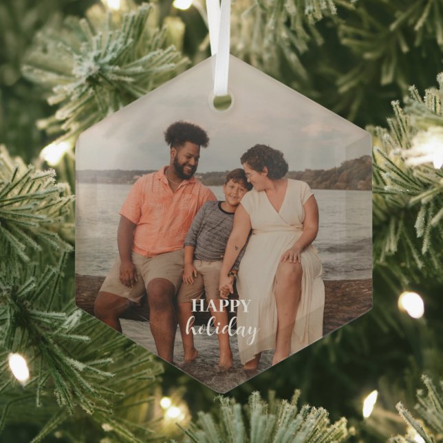 Christmas Photo Frame Glass Tree Decoration (Insitu)
