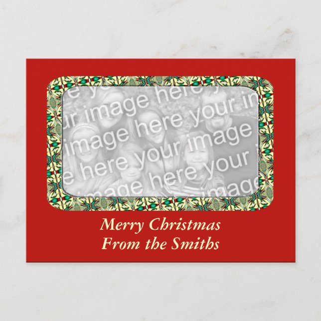 Christmas Photo Frame Holiday Postcard (Front)