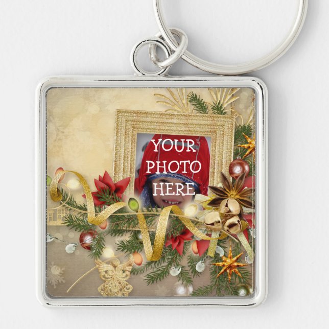 Christmas Photo Frame Key Ring (Front)